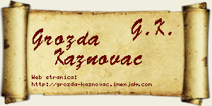 Grozda Kaznovac vizit kartica
